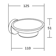 Mexen Tiber muilo laikiklis, chromas - 7050539-00