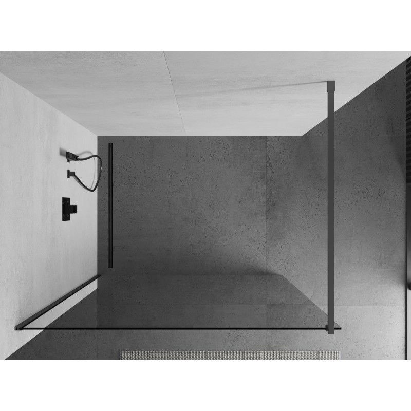 Mexen Kioto dušo siena Walk-in 75 x 200 cm, permatomas 8 mm, ginklai metalas - 800-075-101-95-00