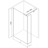 Mexen Kioto dušo sienelė Walk-in 150 x 40 cm, skaidrus, baltas - 800-150-212-20-00-040
