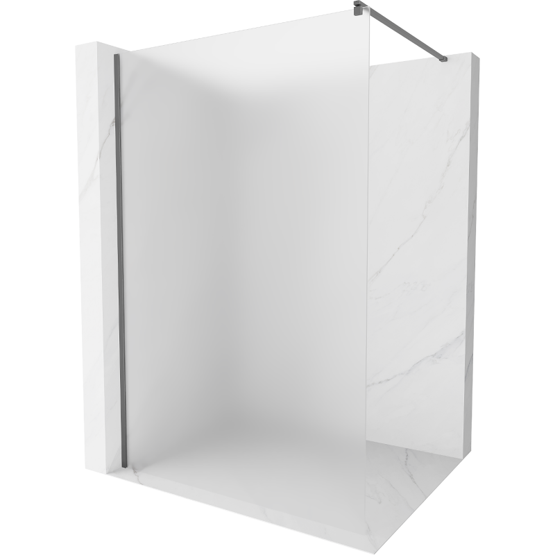 Mexen Kioto dušo siena Walk-in 70 x 200 cm, matinė 8 mm, gun metal - 800-070-101-95-30
