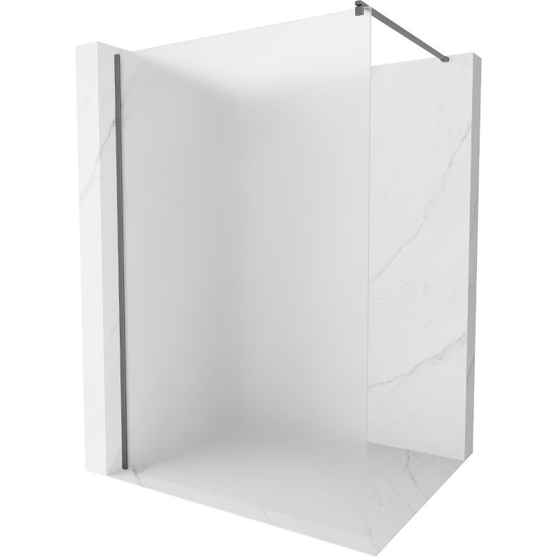 Mexen Kioto dušo sienelė Walk-in 90 x 200 cm, matinė 8 mm, gun metal - 800-090-101-95-30