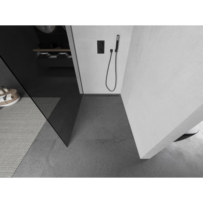 Mexen Kioto dušo siena Walk-in 140 x 200 cm, grafitas 8 mm, gun metal - 800-140-101-95-40