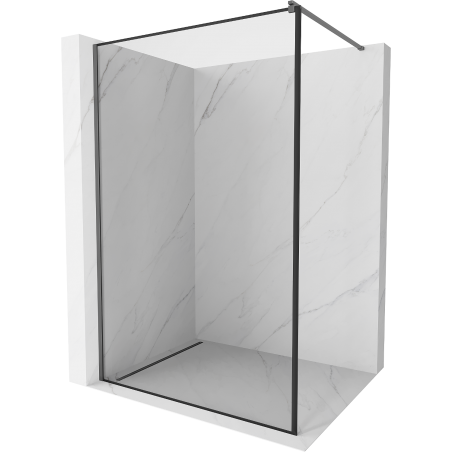 Mexen Kioto dušo sienelė Walk-in 50 x 200 cm, juodas rėmas 8 mm, gun metal - 800-050-101-95-70