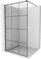 Mexen Kioto Walk-in dušo siena 110 x 200 cm, juodas raštas 8 mm, gun metal - 800-110-101-95-77