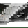 Mexen Kioto Walk-in dušo sienelė 90 x 200 cm, juodas raštas 8 mm, gun metal - 800-090-101-95-78