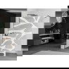 Mexen Kioto dušo siena Walk-in 90 x 200 cm, baltas raštas 8 mm, gun metal - 800-090-101-95-97