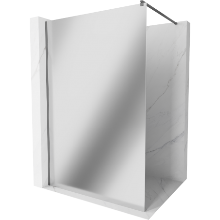 Mexen Kioto dušo sienelė Walk-in 80 x 200 cm, veidrodis 8 mm, gun metal - 800-080-101-95-50