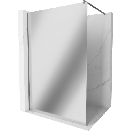 Mexen Kioto dušo siena Walk-in 90 x 200 cm, veidrodis 8 mm, gun metal - 800-090-101-95-50