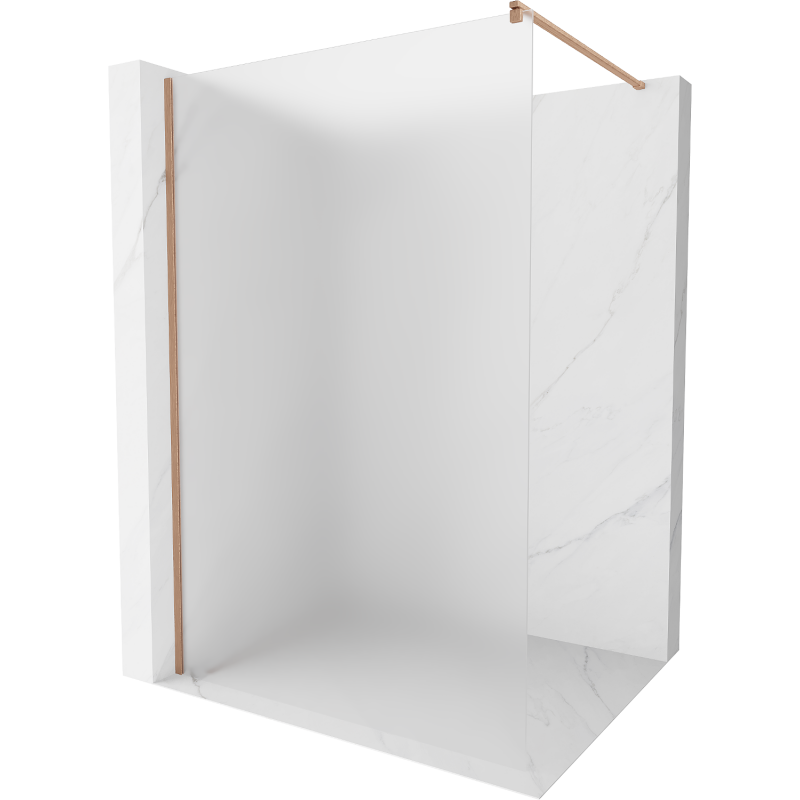 Mexen Kioto dušo sienelė Walk-in 80 x 200 cm, matinis 8 mm, šepetuota varis - 800-080-101-65-30