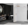 Mexen Kioto Walk-in dušo siena 100 x 200 cm, matinio 8 mm, šlifuota vario - 800-100-101-65-30