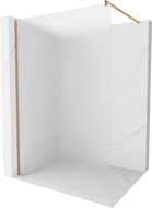 Mexen Kioto dušo sienelė Walk-in 140 x 200 cm, matinė 8 mm, šlifuotas varis - 800-140-101-65-30