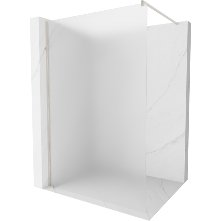 Mexen Kioto dušo pertvara Walk-in 100 x 200 cm, matinis 8 mm, šlifuotas nikelis - 800-100-101-97-30