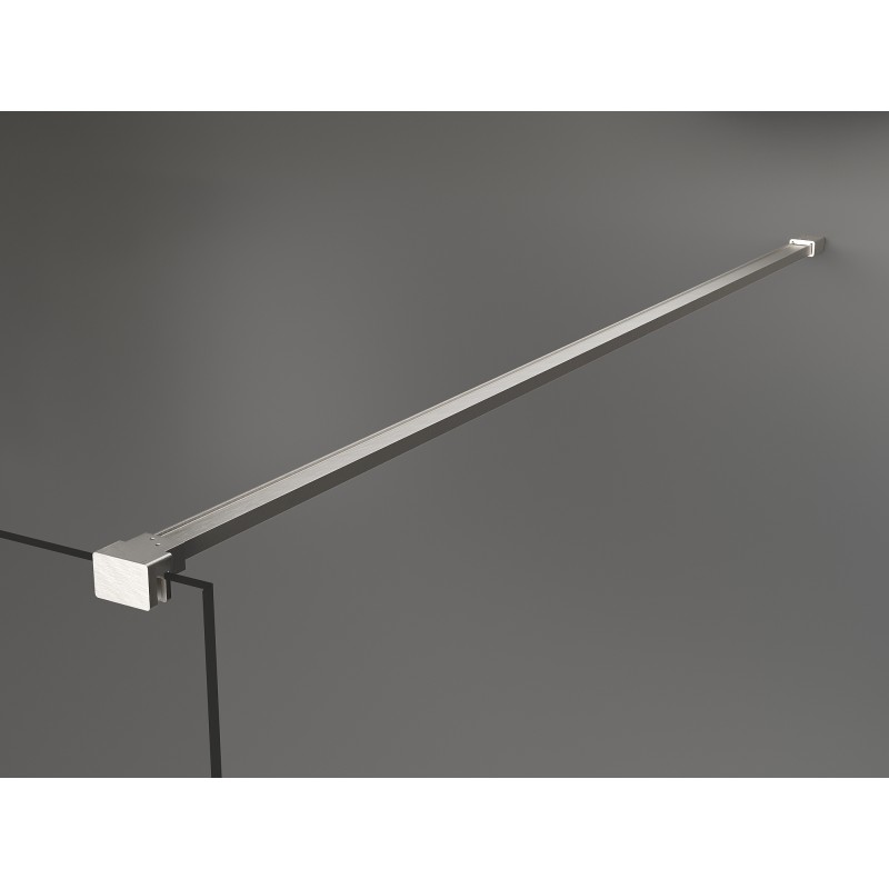 Mexen Kioto dušo sienelė Walk-in 130 x 200 cm, matinė 8 mm, šlifuotas nikelis - 800-130-101-97-30