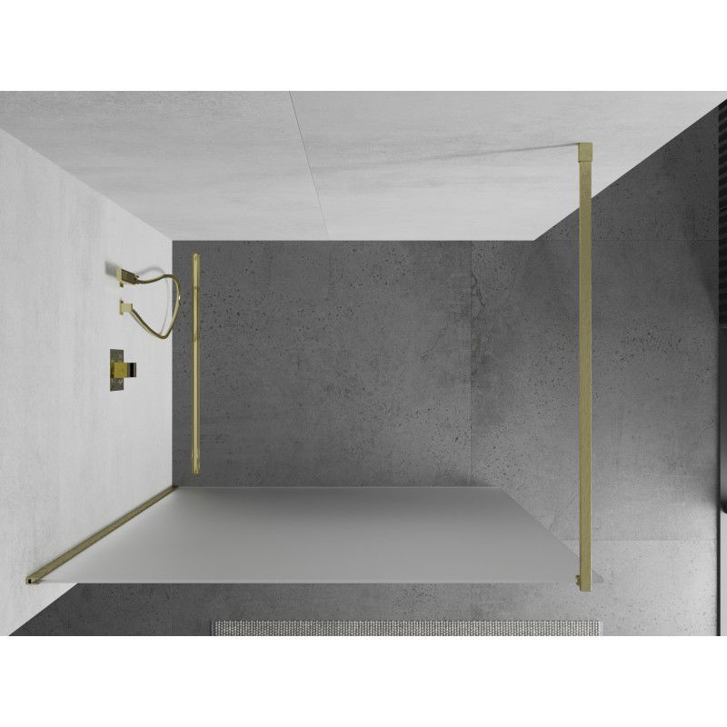 Mexen Kioto dušo siena Walk-in 90 x 200 cm, matinis 8 mm, auksinė šlifuota - 800-090-101-55-30