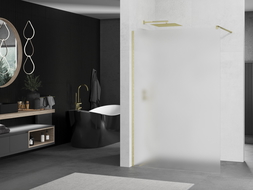 Mexen Kioto Walk-in dušo siena 120 x 200 cm, matinis 8 mm, šlifuota auksinė - 800-120-101-55-30