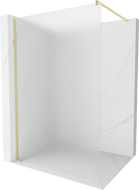 Mexen Kioto dušo sienelė Walk-in 120 x 200 cm, švelnus 8 mm, auksinė šukuota - 800-120-101-55-30