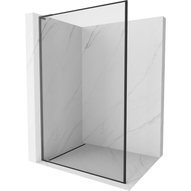 Mexen Kioto L dušo siena Walk-in 100 x 200 cm, juodas rėmas, ginkluota metalo spalva - 800-100-103-95-70