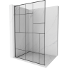 Mexen Kioto L dušo pertvara Walk-in 70 x 200 cm, juodas raštas, gun metal - 800-070-103-95-78