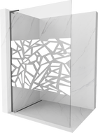 Mexen Kioto L Walk-in dušo siena 100 x 200 cm, balta danga, gun metal - 800-100-103-95-85