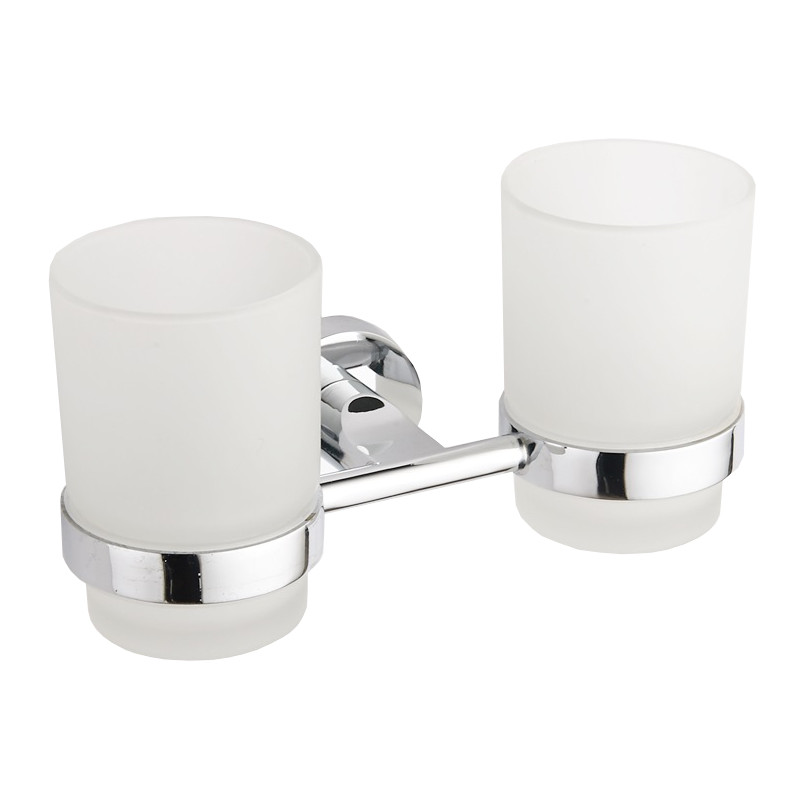 Mexen Tiber dviguba dantų šepetėlio puodelis, chromas - 7050552-00