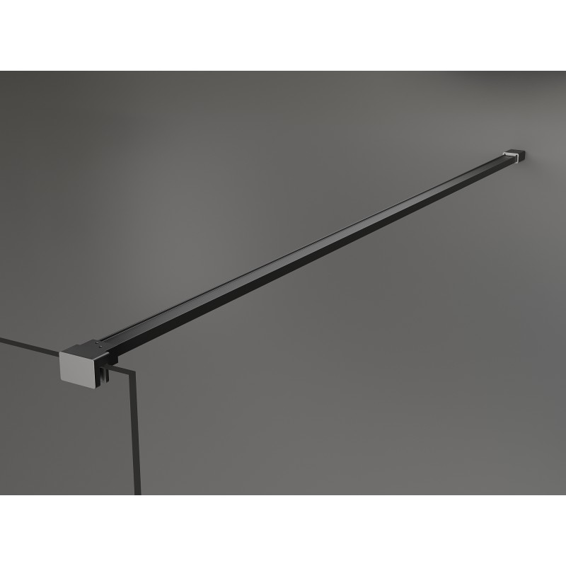 Mexen Kioto Dušo sienelė Walk-in 80 x 200 cm, juodas rėmas 8 mm, ginkluotas metalas - 800-080-101-95-70