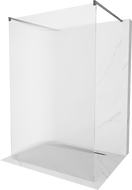 Mexen Kioto laisvai stovinti dušo sienelė 120 x 200 cm, dryžuota 8 mm, šepečiu valyta ginklų pilka - 800-120-002-66-09