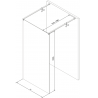 Mexen Kioto laisvai pastatoma dušo siena 130 x 200 cm, stiklas 8 mm, šautuvas grafito – 800-130-002-66-09
