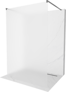 Mexen Kioto laisvai pastatoma dušo siena 120 x 200 cm, matinė 8 mm, ginklinis metalas - 800-120-002-95-30