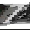 Mexen Kioto laisva dušo sienelė 100 x 200 cm, grafitas 8 mm, gun metal - 800-100-002-95-40