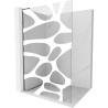 Mexen Kioto L vonios sienelė Walk-in 100 x 200 cm, balta danga, gun metal - 800-100-103-95-97