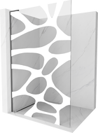 Mexen Kioto L vonios sienelė Walk-in 100 x 200 cm, balta danga, gun metal - 800-100-103-95-97