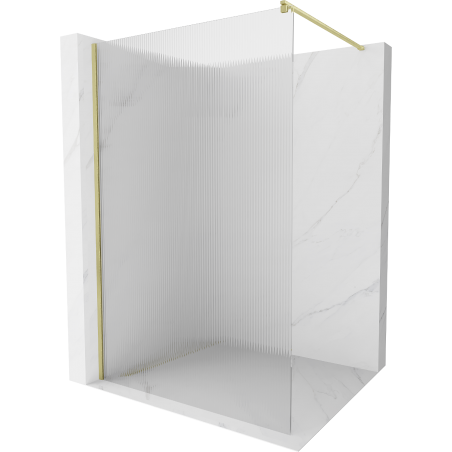Mexen Kioto dušo siena Walk-in 80 x 200 cm, skaidrus 8 mm, auksu nublizginta - 800-080-101-55-09