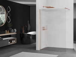 Mexen Kioto dušo siena Walk-in 100 x 200 cm, grThickness 8 mm, šlifuota varis - 800-100-101-65-09