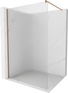 Mexen Kioto dušo siena Walk-in 120 x 200 cm, 8 mm grioveliai, šlifuotas varis - 800-120-101-65-09