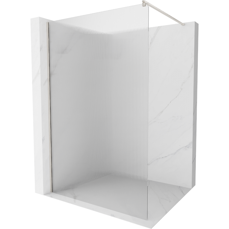 Mexen Kioto dušo siena Walk-in 70 x 200 cm, 8 mm storio, šlifuotas nikelis - 800-070-101-97-09