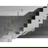 Mexen Kioto suktinė dušo siena Walk-in 100 x 200 cm, skaidrus 8 mm, šlifuota auksinė - 800-100-101-55-06