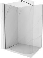 Mexen Kioto kampinė dušo siena Walk-in 110 x 200 cm, permatomas 8 mm, šautuvas pilkas šlifuotas - 800-110-101-66-06