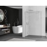 Mexen Kioto užapvalinta Walk-in dušo sienelė 100 x 200 cm, skaidrus 8 mm, šlifuotas nikelis - 800-100-101-97-06