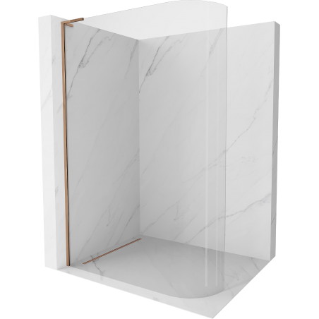 Mexen Kioto L kampinė dušo siena Walk-in 100 x 200 cm, skaidri, rožinė auksinė - 800-100-103-60-06