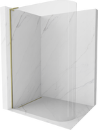 Mexen Kioto L kampinė dušo siena Walk-in 80 x 200 cm, skaidri, auksinė - 800-080-103-50-06