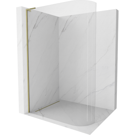 Mexen Kioto L suapvalinta Walk-in 110 x 200 cm, skaidrus, auksinis - 800-110-103-50-06