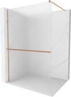 Mexen Kioto+ dušo sienelė su lentyna Walk-in 80 x 200 cm, matinė, šlifuota varis - 800-080-121-65-30