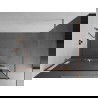 Mexen Kioto+ Walk-in dušo kabina su lentyna 80 x 200 cm, juodos spalvos, šlifuotas varis - 800-080-121-65-70
