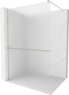 Mexen Kioto+ dušo sienelė su lentyna Walk-in 70 x 200 cm, matinė, šlifuotas nikelis - 800-070-121-97-30