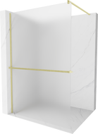 Mexen Kioto+ dušo sienelė su lentyna Walk-in 90 x 200 cm, šerkšnas, auksinė šlifuota - 800-090-121-55-30