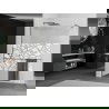 Mexen Kioto+ dušo sienelė su Walk-in lentyna 90 x 200 cm, balto rašto, gun gray šveitimas - 800-090-121-66-85