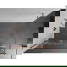 Mexen Kioto+ dušo siena su Walk-in lentynėle 70 x 200 cm, baltas raštas, šlifuota varis - 800-070-121-65-85