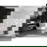 Mexen Kioto+ dušo siena su Walk-in 70 x 200 cm, balta danga, šlifuotas nikelis - 800-070-121-97-85
