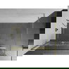 Mexen Kioto+ Walk-in dušo pertvara su lentyna 70 x 200 cm, balta tekstūra, matinė auksinė - 800-070-121-55-85