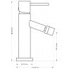 Mexen Rumba bidės maišytuvas, juodas - 73520-70